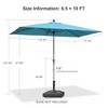 PURPLE LEAF Patio Umbrella Outdoor Table Umbrella Aluminum Frame Market Umbrella Sun Umbrella with 8 Sturdy Ribs - 2 of 4