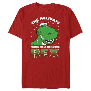 Men's Toy Story Christmas Nervous Rex T-Shirt