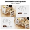 Bella Depot 82.7" Kitchen Island with Extendable Dining Table for 4-6 Person,Power Outlet, Drawers and Open Shelves - 4 of 4