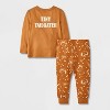 Baby Tiny Tailgator T-Shirt & Bloomer Set - Cat & Jack™ Brown - 2 of 4