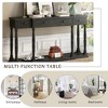 Retro Console Table with 4 Drawers and 1 Shelf for Hallway and Bedroom - 4 of 4