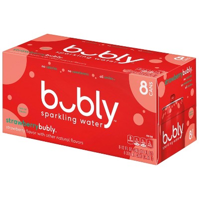 bubly Strawberry Sparkling Water - 8pk/12 fl oz Cans