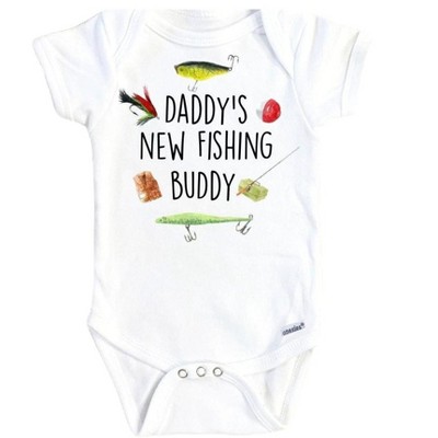 Fishing Buddy Icons Onesie® Baby Boy Girl Clothes Infant Bodysuit Funny Cute Newborn GS1