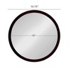 DOMETOUR 20" x 20" Circle Wall Mirror with Wooden Frame, Wall Mirror for Living Room, Dining Room, Foyer, Bathroom, Office - 4 of 4