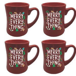 Courtside Market Merry Everything Diner Mug 4 Piece Set - 1 of 1
