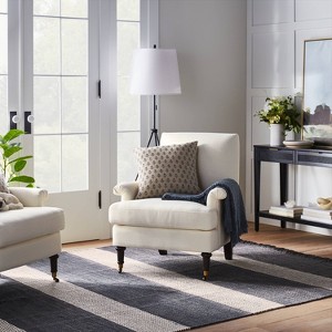 Mercer Rolled Upholstered Armchair with Casters - Threshold™ designed with Studio McGee - 1 of 4