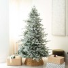 Nearly Natural 7-ft Pre-Lit Artificial Fraser Fir Flocked Christmas Tree with Instant Connect Technology and 400 Warm White LED Lights - 4 of 4