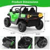 24V Kids Ride-on Dump Truck with Remote Control, 2-Seater 4WD w/Working Dump Bed & Shovel - 2 of 4