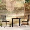 vidaXL Patio Dining Set Outdoor Dining Set Garden Table and Chair Set Black - 31.5" Table Length 2 Items - 2 of 4