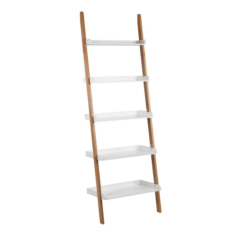 76&#34; Remus Ladder Bookshelf Modern Oak and White - Universal Expert, 3 of 15