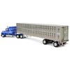 First Gear 1/64 Blue Ford LTL 9000 60in Aerodyne Sleeper & Wilson Livestock Trailer 60-1769 - 4 of 4
