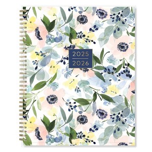 Blue Sky Yao Cheng Weekly/Monthly Wirebound Planner 8.5x11 Clear Cover Anemones Multi - 1 of 4