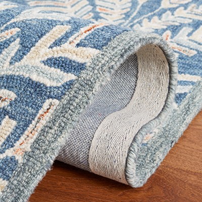 Capri Blue and Ivory Hand-Tufted Wool Area Rug