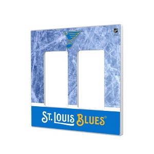 NHL Western Conference Teams Ice Wordmark Hidden-Screw Light Switch Plate for Double Rocker - 1 of 4