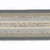 Earth Rugs Handcrafted Charcoal Gray Ivory Oval Jute Stair Tread – 27"x8.25" - 2 of 3
