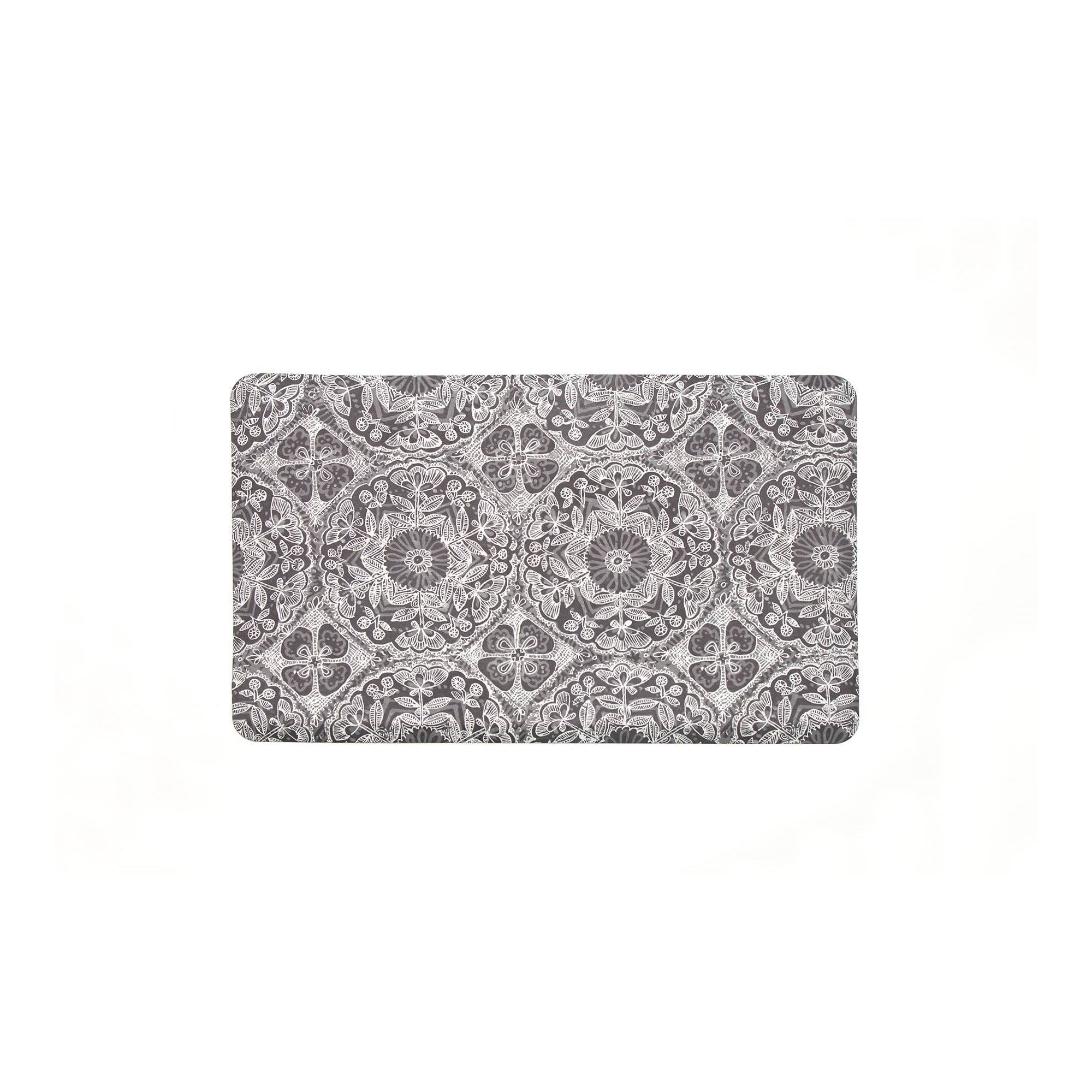 FloorPops 1'8"x2'8" Avalon Anti-Fatigue Comfort Floormat Assorted Gray: Geometric Indoor Water-Resistant Floor Mat