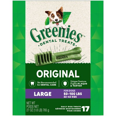 Greenies Large Chewy Dental Dog Treats Original Chicken - 27oz