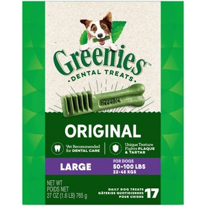 Greenies Large Chewy Dental Dog Treats Original Chicken - 27oz - 1 of 4