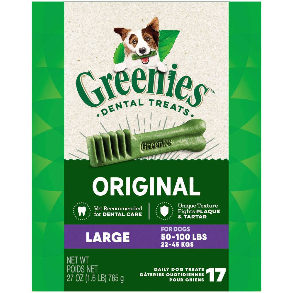 Photos - Dog Food Greenies Original Large Chicken Dental Dog Treats - 27oz 