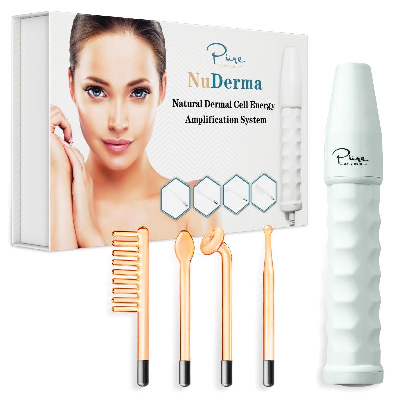 NuDerma Skin Wand - Portable Handheld High Frequency Skin Therapy Machine, 1 of 4