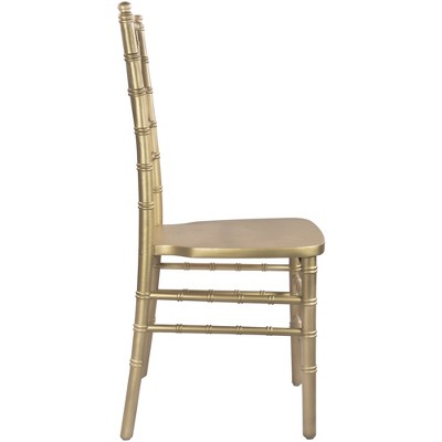Gold High Back Wood Chiavari Side Chair