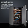 Ivation 34-Bottle Compressor Freestanding Wine Cooler Refrigerator - Stainless Steel - 2 of 4