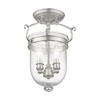 Livex Lighting Jefferson 3 - Light Flush Mount in  Brushed Nickel - 2 of 4