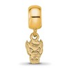Black Bow Jewelry 14k Yellow Gold Plated Sterling Silver North Carolina State Wolfpack NCAA Bead Charm - 3 of 4