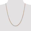 Black Bow Jewelry 2.9mm, 14k Tri-Color Gold, D/C Solid Rope Chain Necklace - 2 of 4