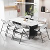 VINGLI Folding Chairs, Plastic Foldable Chair, Capacity up to 350 lbs, Portable Seating for Indoor Outdoor Events Parties Camping Work - 2 of 4