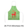 Unique Bargains Christmas Aprons Linen Red Green Beige White 21.65"x26.77" 1 Pcs - 3 of 4