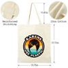 LotFancy 2Pcs Canvas Totes Bags for Women, Large Cute Tote Bag with Inner Pocket, Double Printed Reusable Grocery Bags - 4 of 4