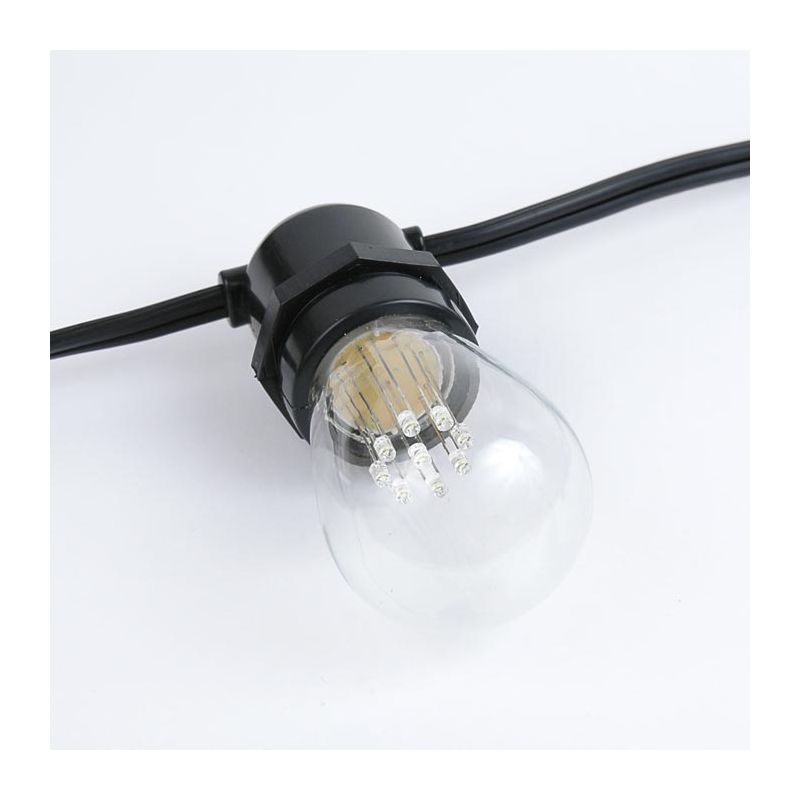 Novelty Lights Edison Outdoor String Lights with 25 In-Line Sockets Black Wire 37.5 Feet, 4 of 6