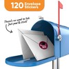 Big Dot of Happiness Class of 2025 Maroon Grad Party Envelope Seal Stickers, Round Circle Stickers to SealCards, Graduation Envelope Seals - 120 Count - 2 of 4