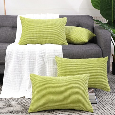 Pack of 2 Soft Corduroy Big Decorative Throw Pillow Covers with