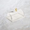 Classic Touch Rectangular Marble Cake Dome with Gold Branch Knob - 2 of 3