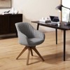 HOMLUX Natural Decor Accent Chair Pyramid Swivel Dining Chair with Beech Wood Legs For Bedroom,Home Office,Kitchen - 3 of 4