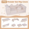 Infans Kids Modular Play Couch Play Set w/ Suede Fabric Cover High-Density Foam - 2 of 4