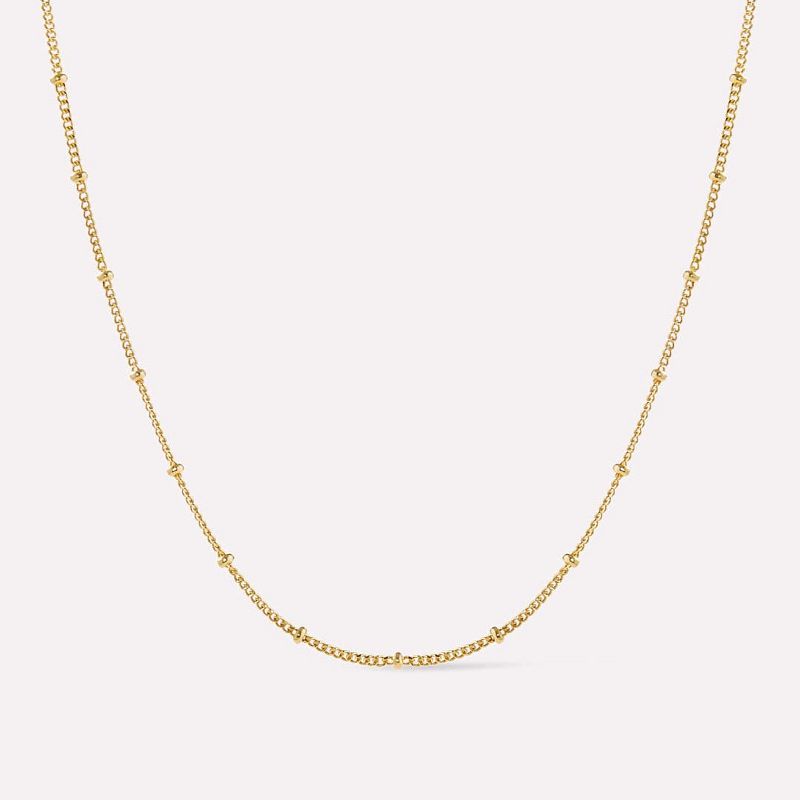 Ana Luisa - Small Ball Chain Necklace  - Ana Gold, 1 of 8