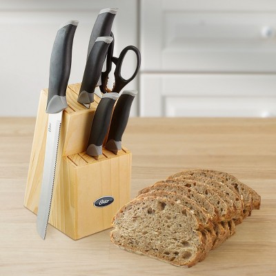Lindbergh 14-Piece Black Stainless Steel Knife Set with Pine Block