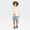 Boys' Stucco Halloween Skeleton Graphic Sweatshirt - Cat & Jack™ Beige - 4 of 4