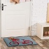 tagltd 1'6" x 2'6" Bike Rider Coir Rectangle Indoor Outdoor Doormat Front Door Welcome Mat  Blue Background - 3 of 4