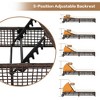 Set of 2 Rattan Lounge Chairs: 5-Position Backrest, Cushions, Wheels for Pool/Backyard/Garden - 2 of 4