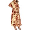HAPPY BAY Women's Summer Pocket Nightgown Batik Caftan for Womens Sleepwear Long House Loungewear Dashiki Dress Plus Size - 4 of 4