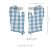 Annie Buffalo Check Blue Oven Mitt Set of 2 VHC Brands - 2 of 3