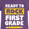 Girls' - Instant Message - Ready to Rock First Grade Fitted Short Sleeve Graphic T-Shirt - 2 of 4