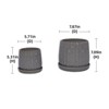 VisioGear 2PCS Ceramic Flowerpot, 7" Modern Planter for Patio, Garden, Windowsill, Antique Grey, 7.88"*7.88"*7.09" - 3 of 4