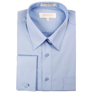 Marquis Men's Slim Fit French Cuff Dress Shirt - Cufflinks Included - 1 of 3