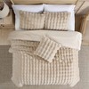 Riverbrook Home 4pc Queen Wavy Faux Fur Comforter Set Tan - 3 of 4