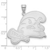 Black Bow Jewelry 14k White Gold Tulane Green Wave NCAA Extra Large Pendant - 3 of 4